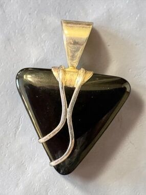 NWOT JAY KING Pendant  BLACK AGATE with Sterling Silver